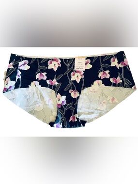 Women's Auden Laser Cut Cheeky Bikini Underwear black Floral M(8-10)